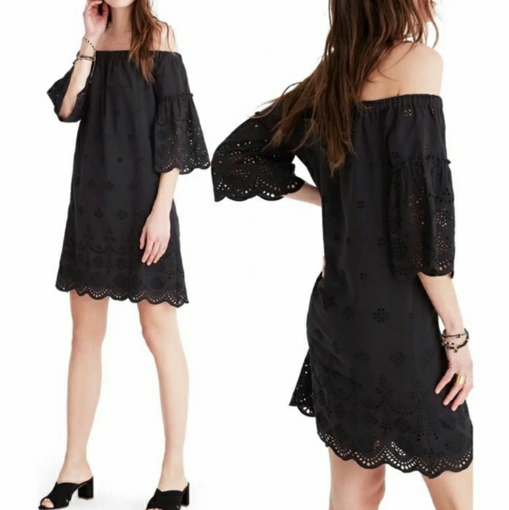 Madewell Off Shoulder Eyelet Dress Size 4
